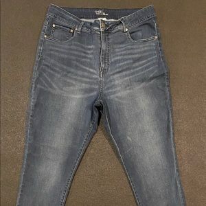 Time & Tru High Rise Skinny Jeans Womens Size 18 Petite Black Denim